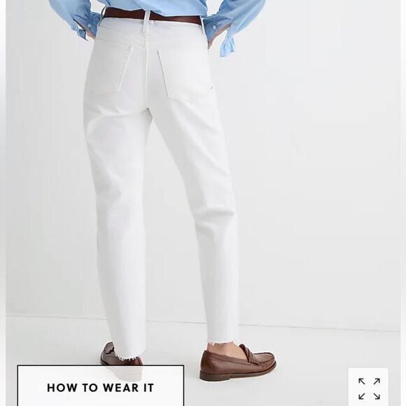 J. Crew Slim boyfriend jean in white* - Picture 5 of 7